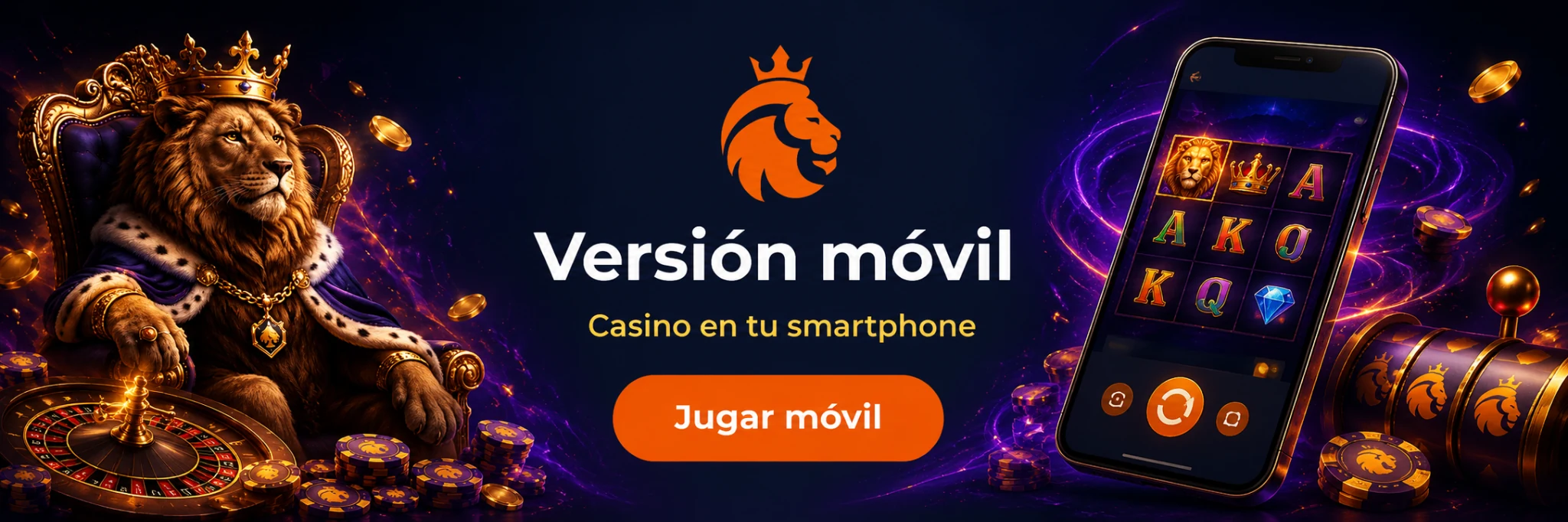 Banner de versión móvil de Nine Casino