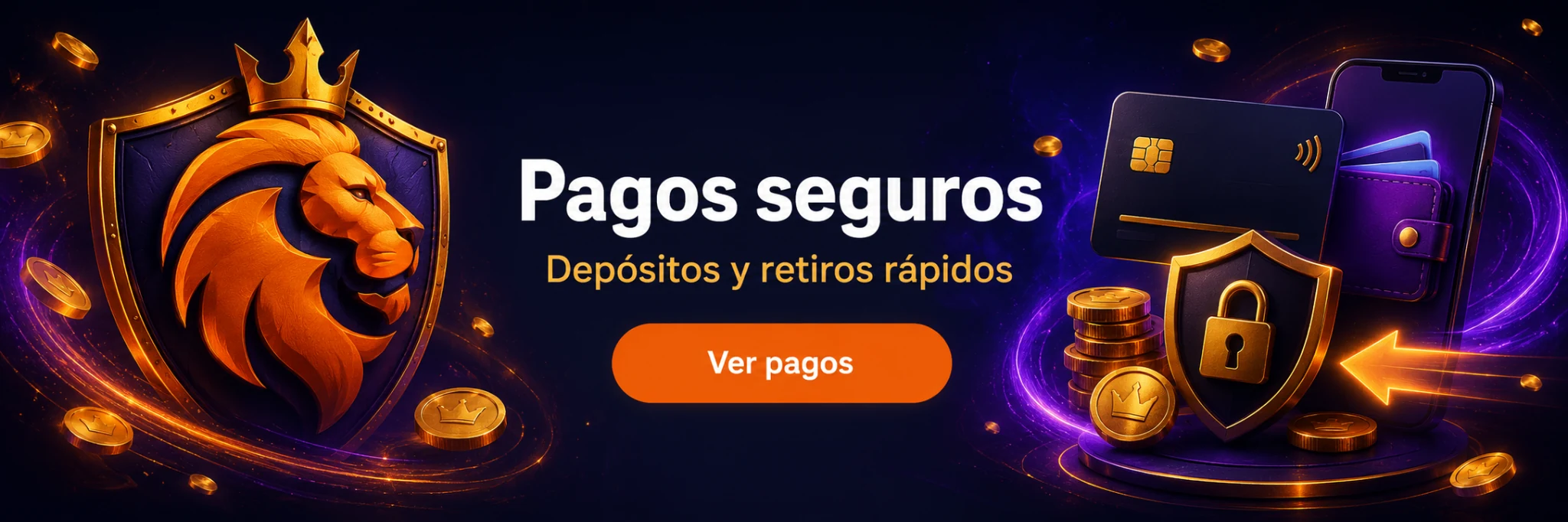 Banner de métodos de pago de Nine Casino